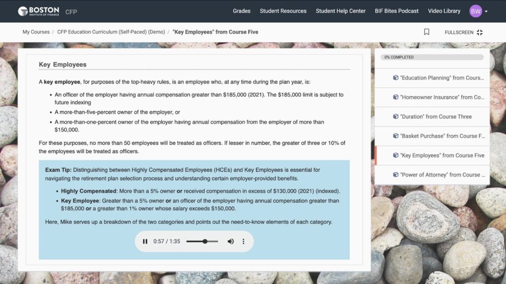 Boston Institute of Finance exam tips