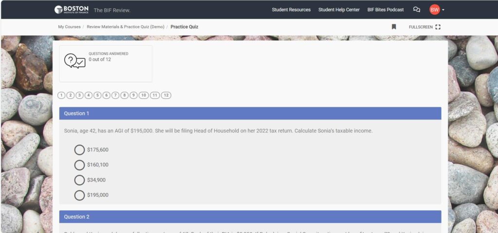 Boston Institute of Finance practice