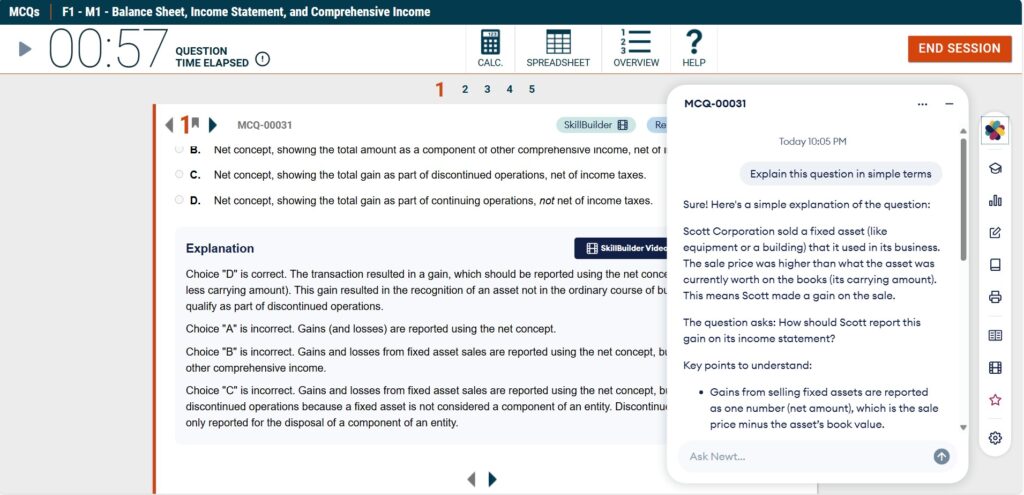 Becker CPA dashboard