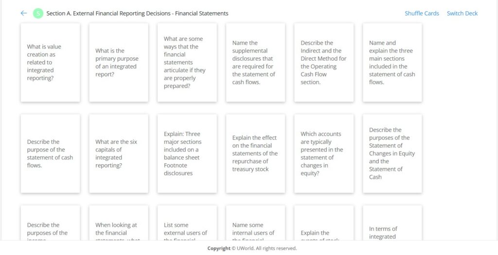 UWorld CMA study material