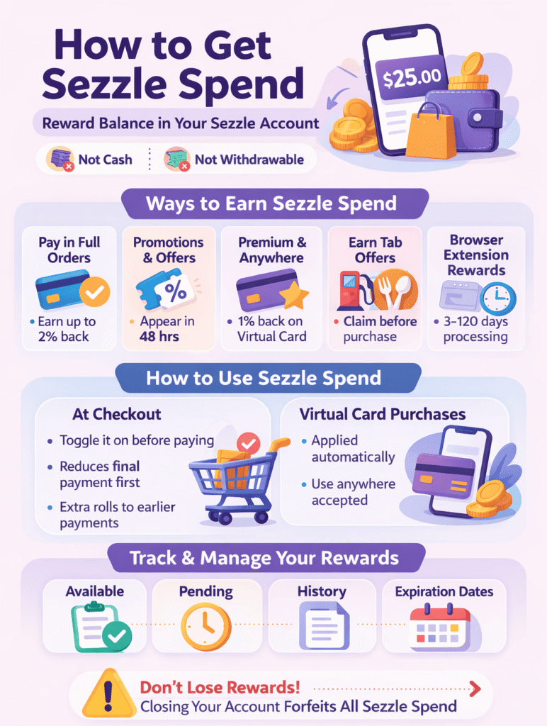 how to get sezzle spend