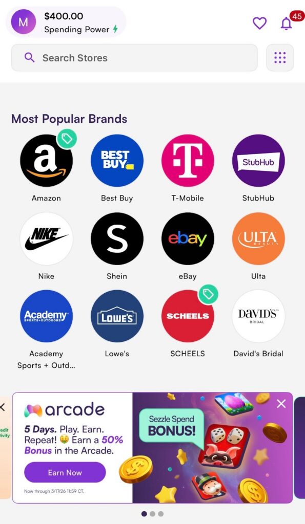 Sezzle spending power