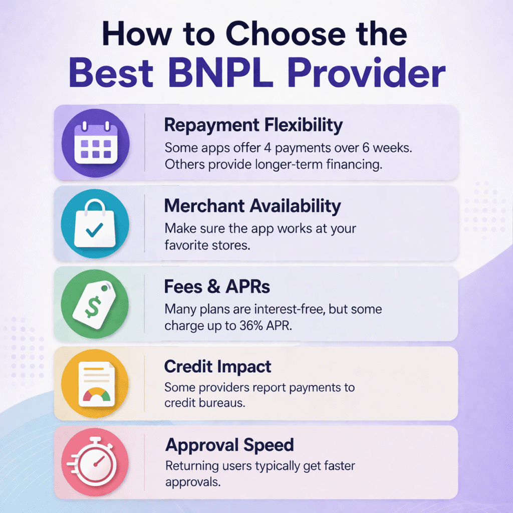 how to choose the best BNPL provider