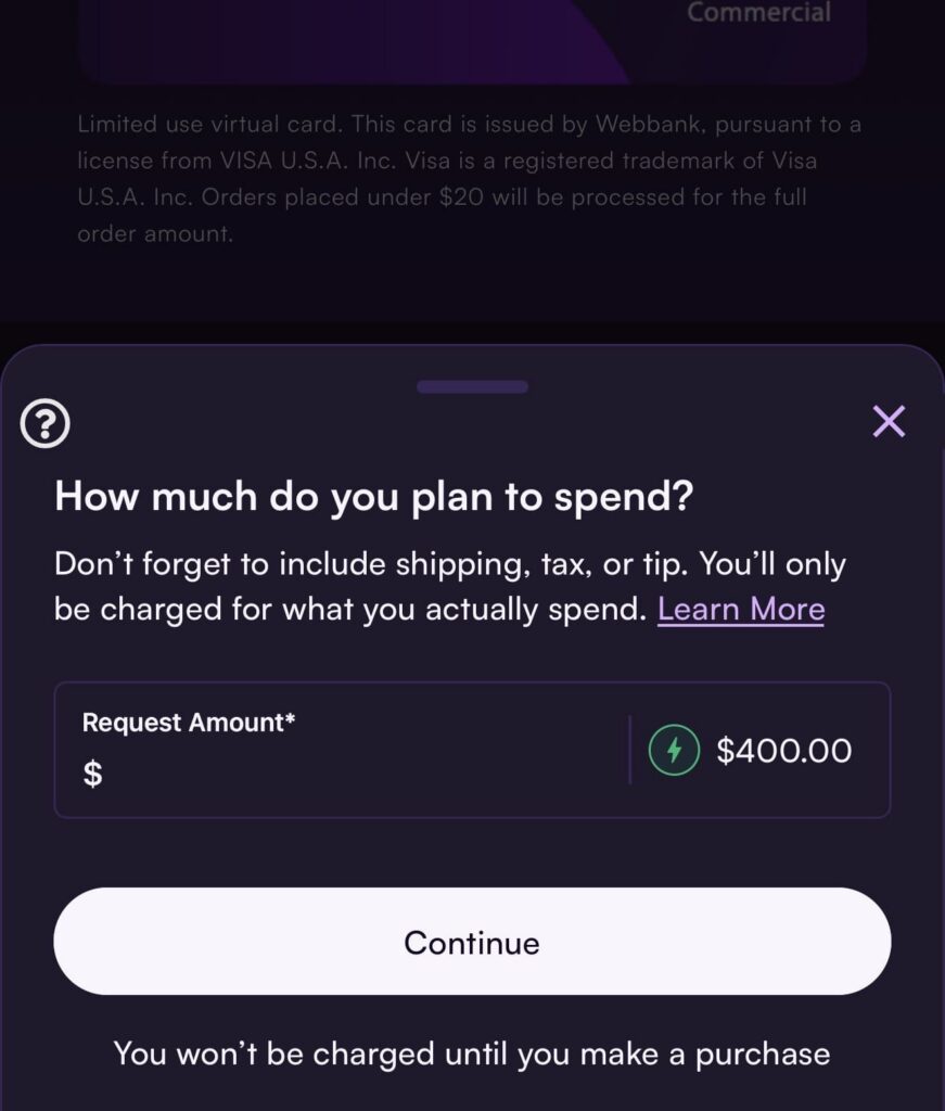 BNPL money request