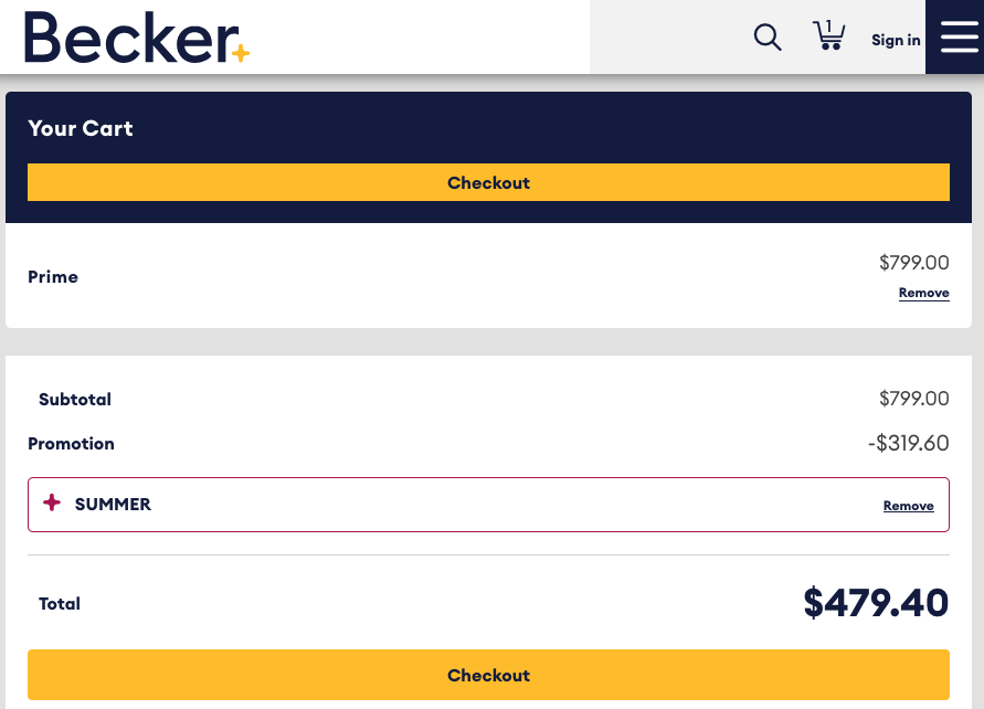 Becker CPE promo code