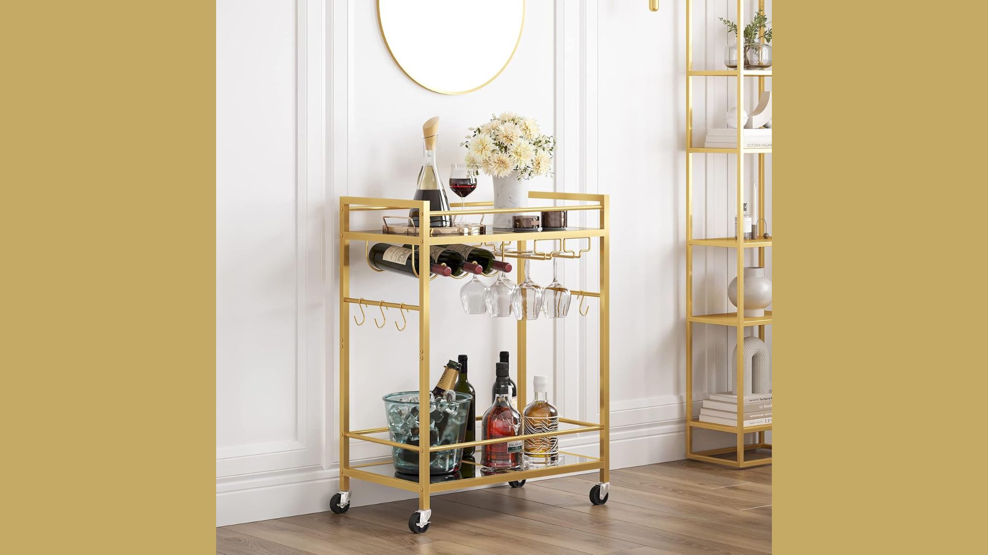 photo of Vasagle Gold Bar Cart