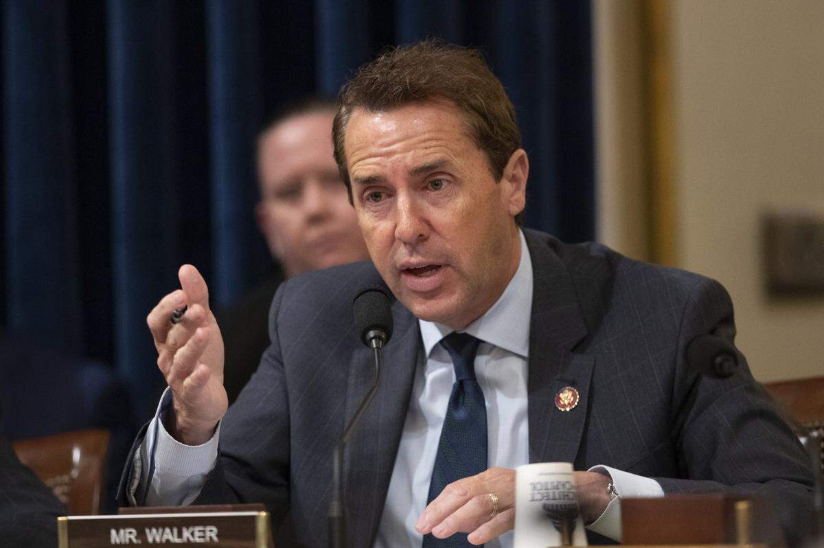 This Sept. 18, 2019, file photo shows then-Rep. Mark Walker, R-N.C., speaking during a hearing on Capitol Hill in Washington.