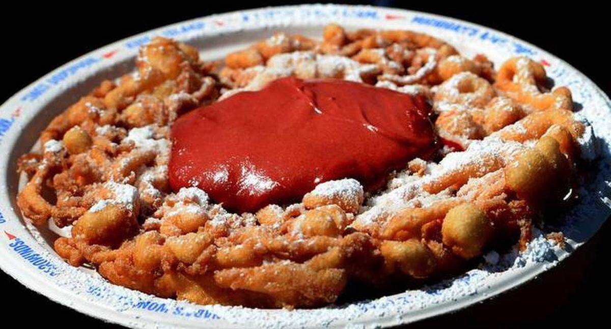 You'll never look at a funnel cake the same way again. Once you go red