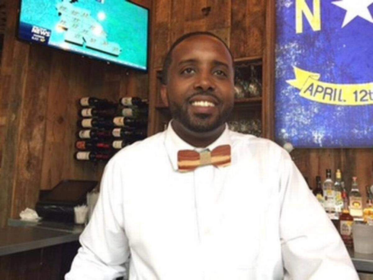 All the servers staff wear wooden bow ties hand-carved by a 93-year-old man.
