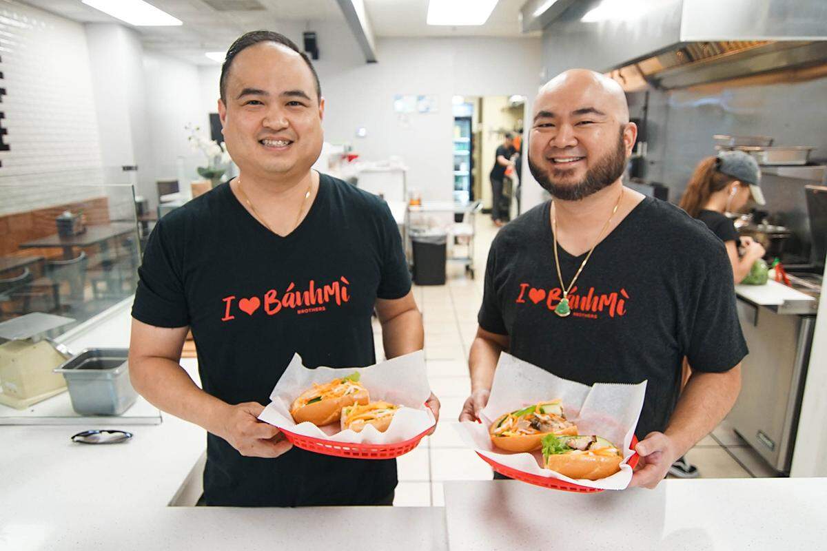 Hau Doan and Luan Doan, owners of Banh Mi Brothers.