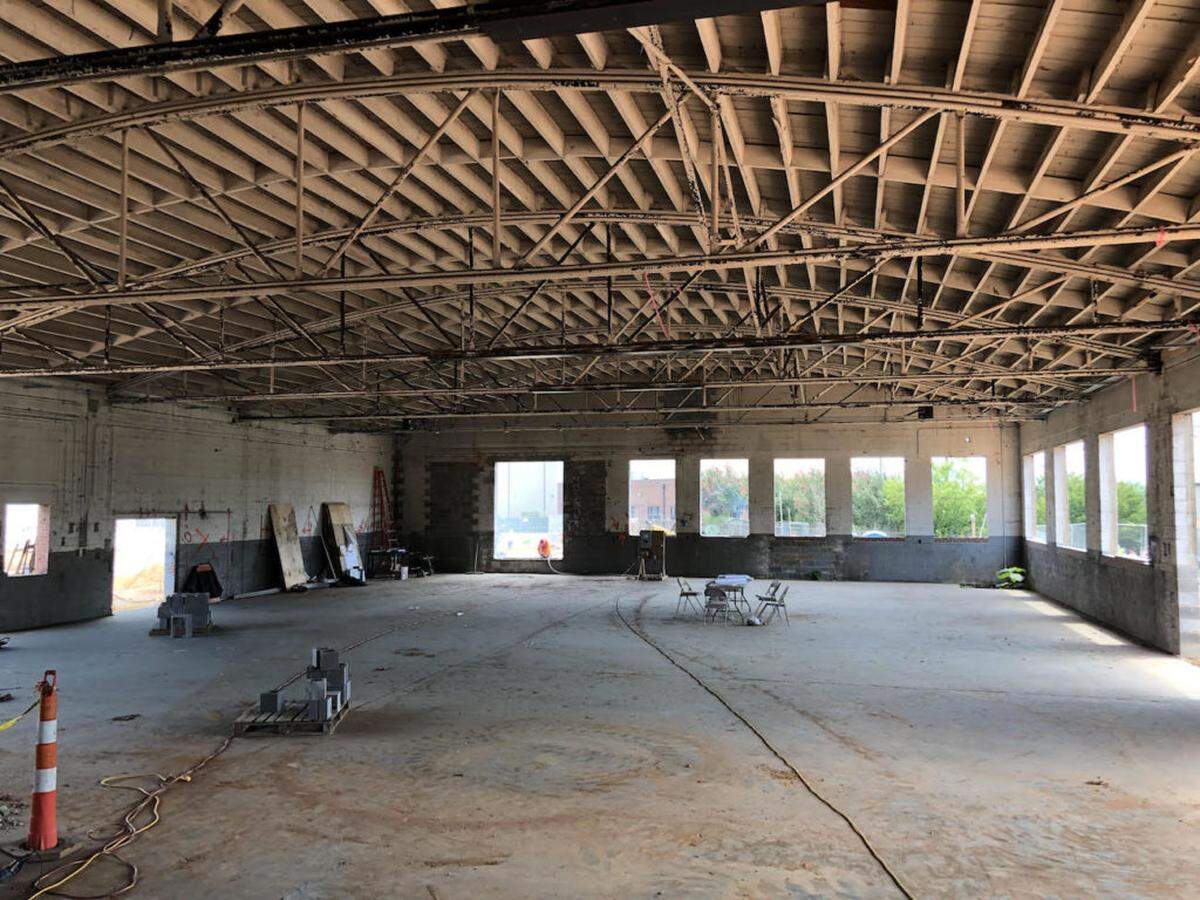 Courtesy of Ascent Real Estate Capital<br> Construction is underway on The Shop, which will house Petty Thieves Brewing.