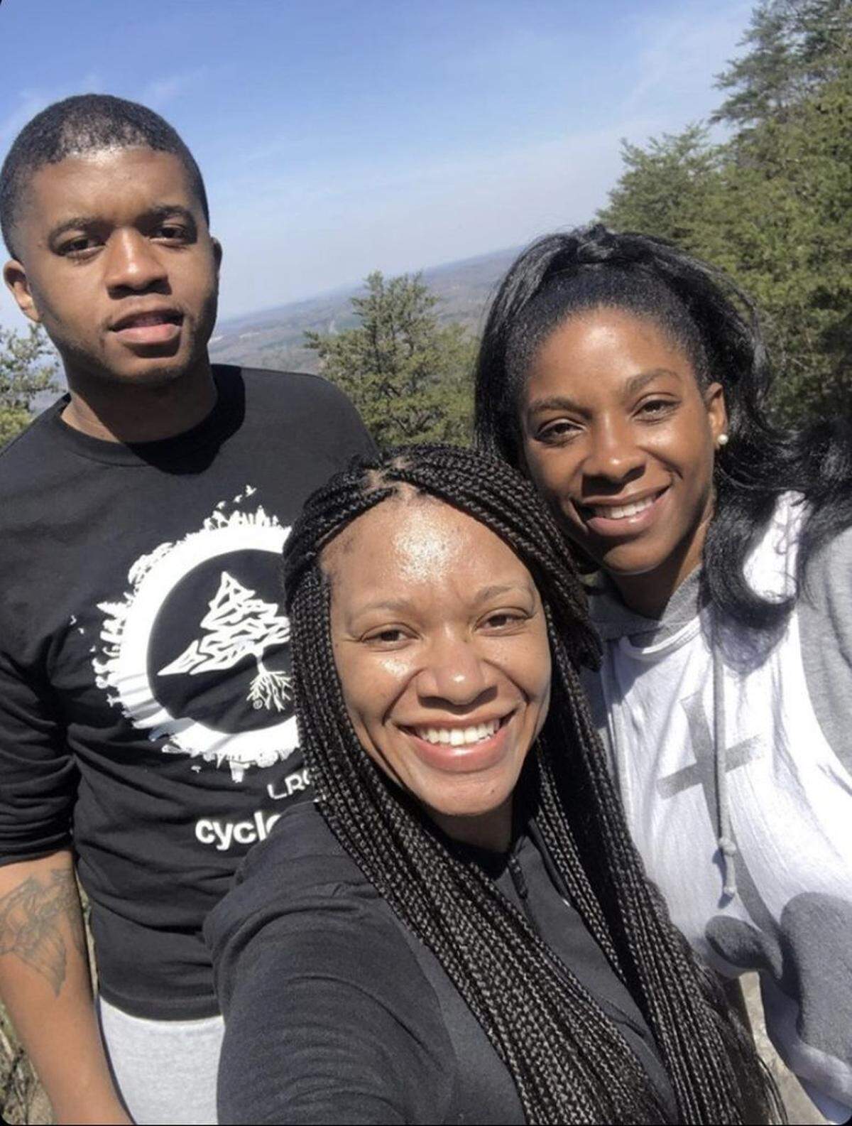 Courtesy of Nakisha Washington<br>I hiked Crowders Mountain with my brother, Keith Stanford, and friend Harper Nowlin in May. My pace was 17:32 minutes per mile.