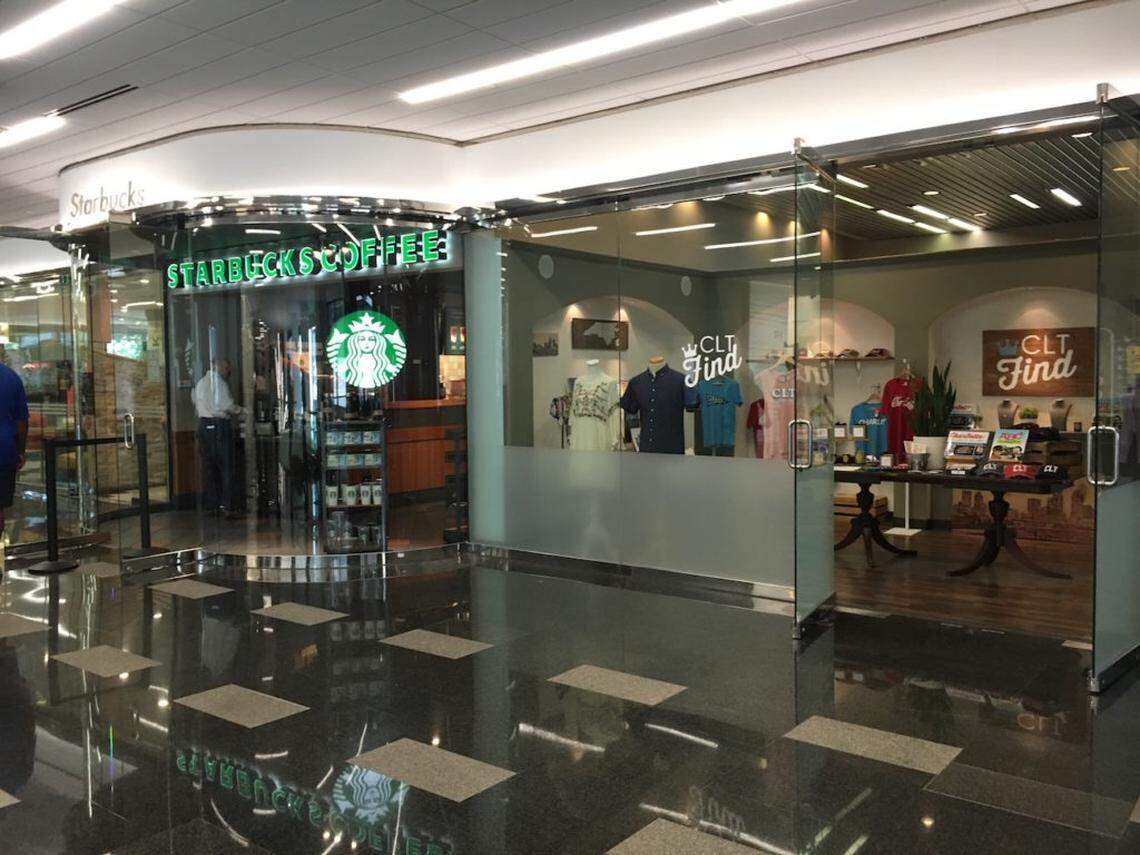 Photo by Jillian Mueller<br>Starbucks and CLT Find