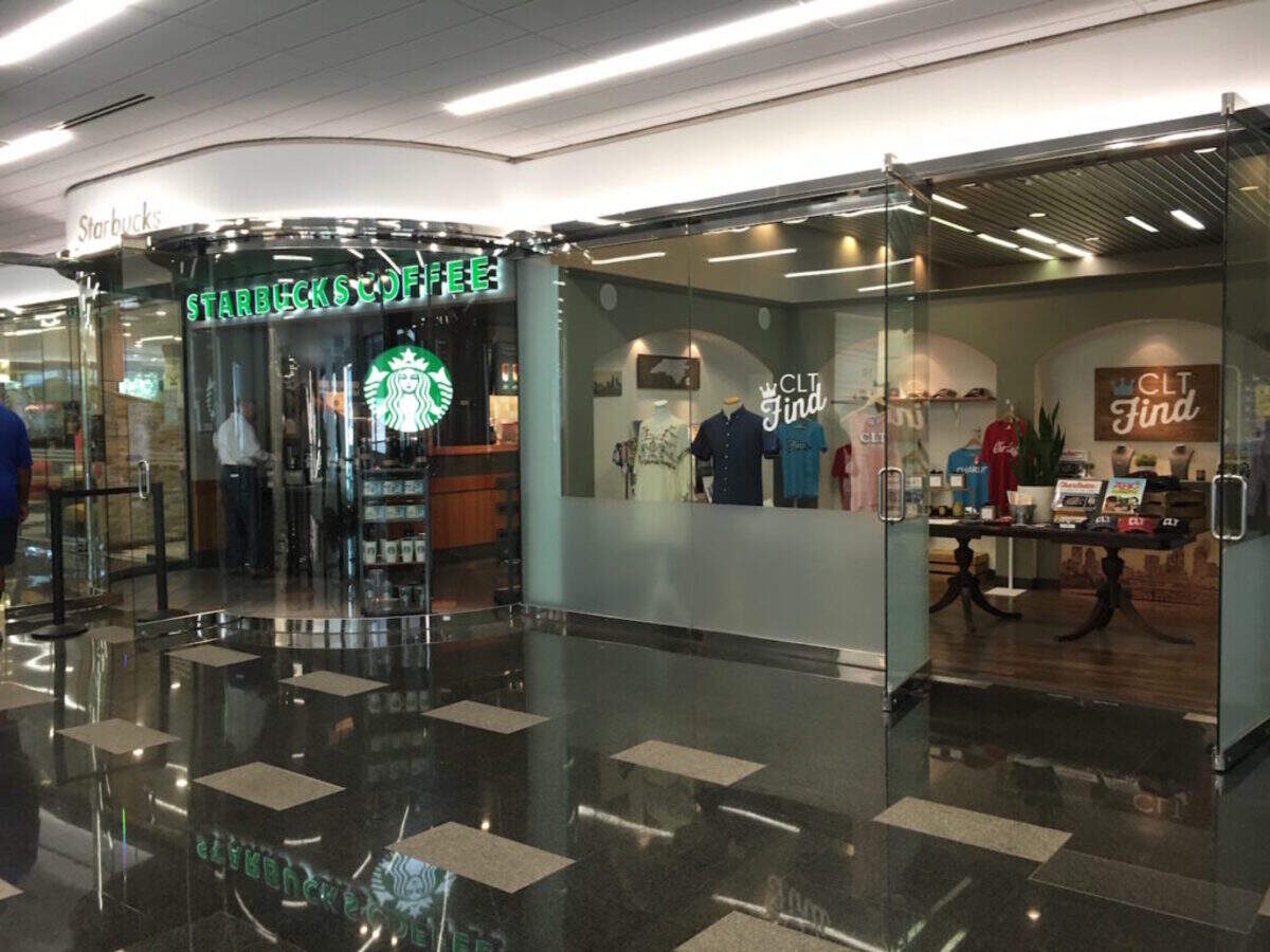 Photo by Jillian Mueller<br>Starbucks and CLT Find
