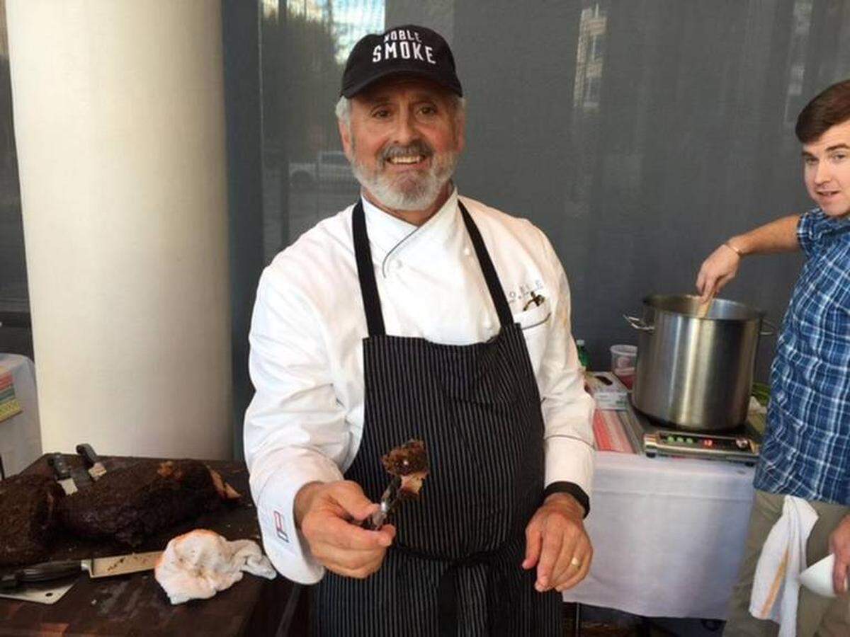 For a barbecue posole breakfast at Johnson &amp; Wales University, Jim Noble was ready with a slow-cooked pork shoulder.