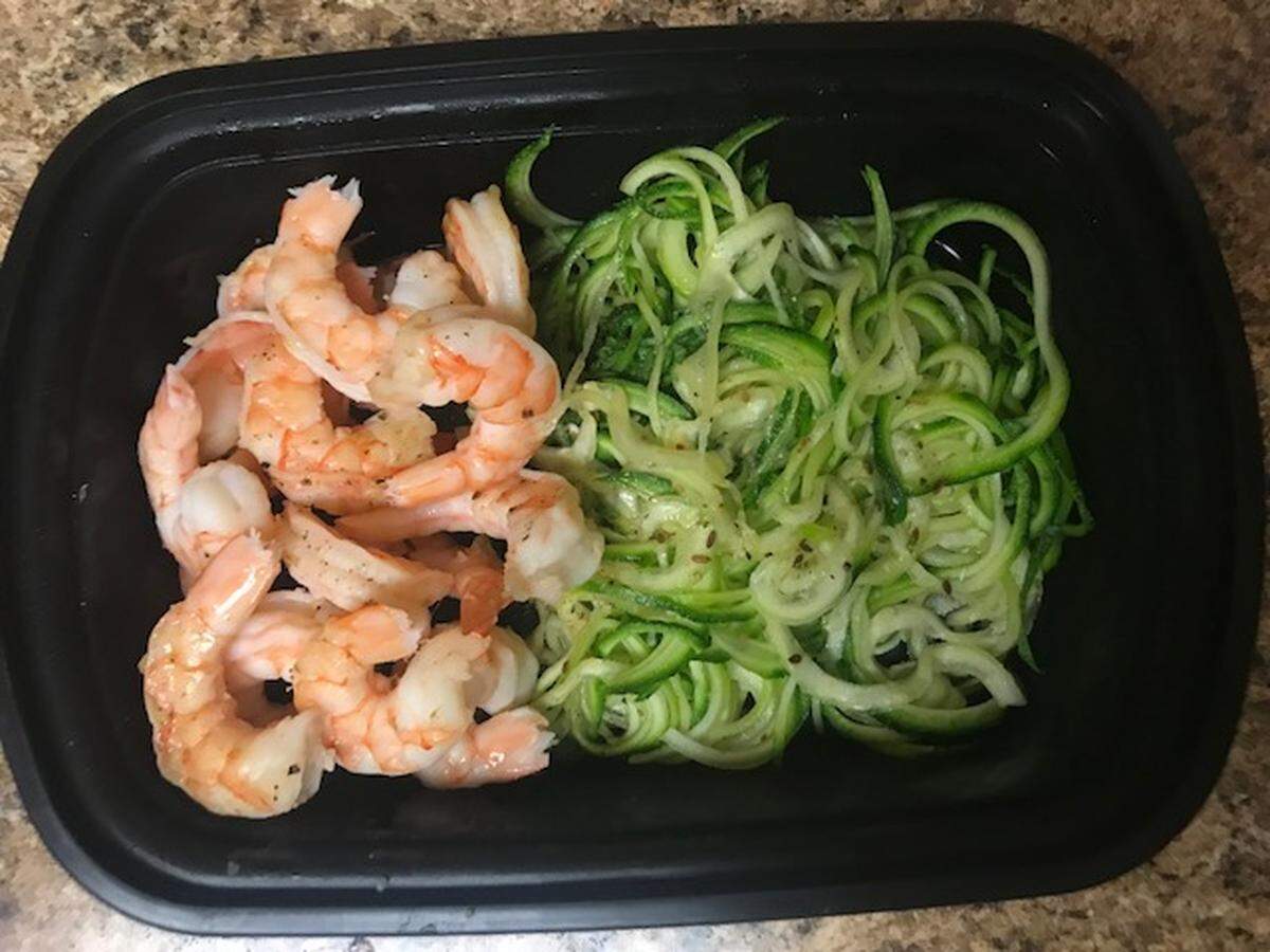 Shrimp and zoodles