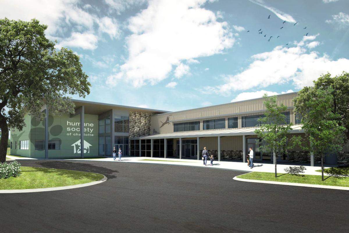 Courtesy of The Humane Society of Charlotte<br/>A rendering shows the new HSC Animal Resource Center.