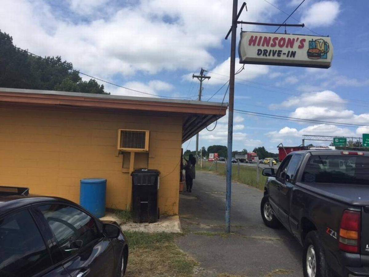 Hinson’s Drive-In overlooks Independence Boulevard – but you can’t get to it from there.