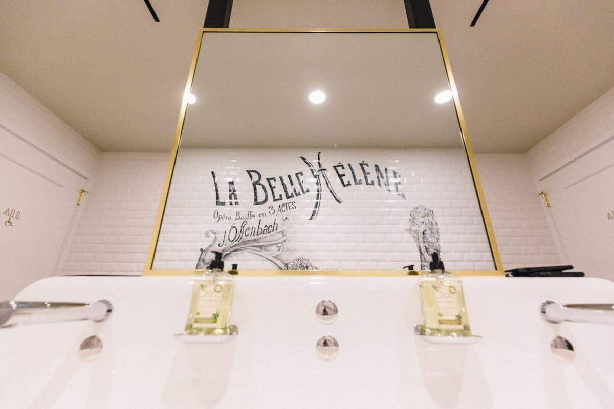 The selfie wall at La Belle Helene.