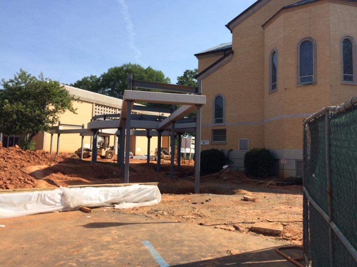 View from back parking lot of church