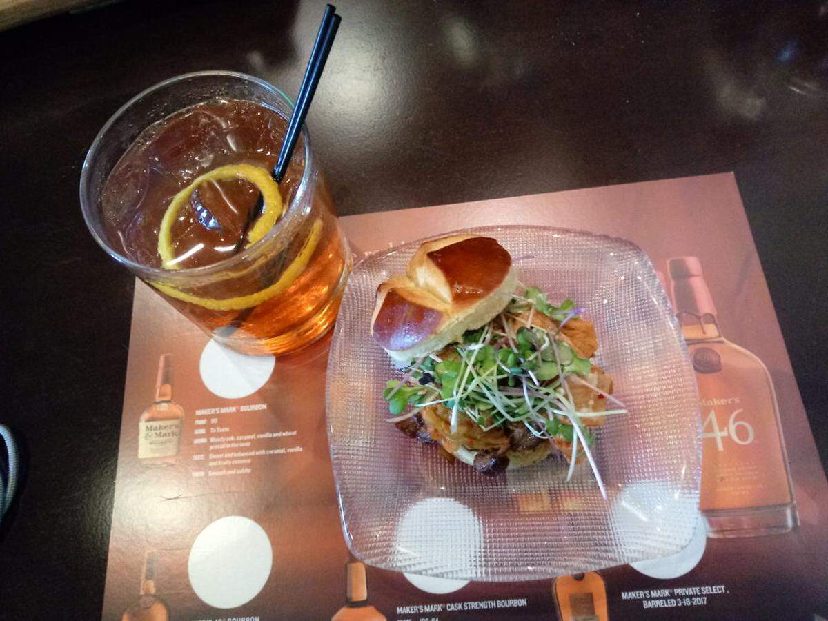 A slider and an Old Fashioned