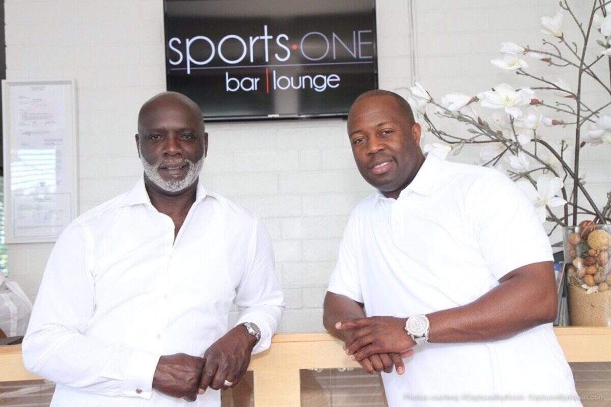 Courtesy of Sports One Charlotte/CharlotteFive archives<br/>Peter Thomas, left