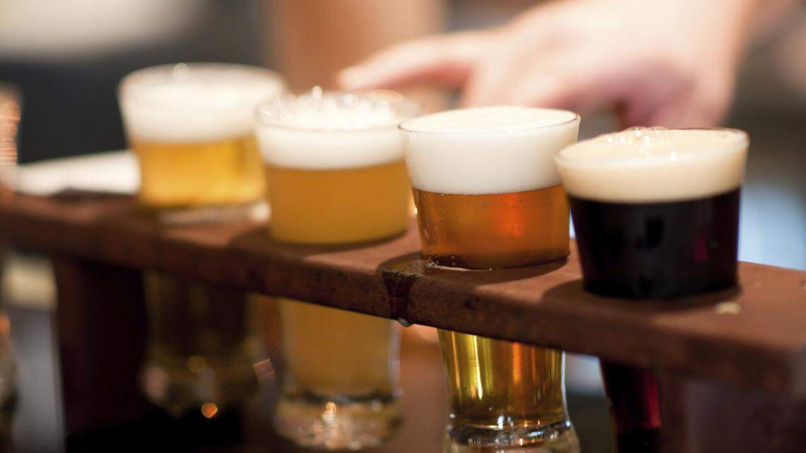 An image of beers in mugs.