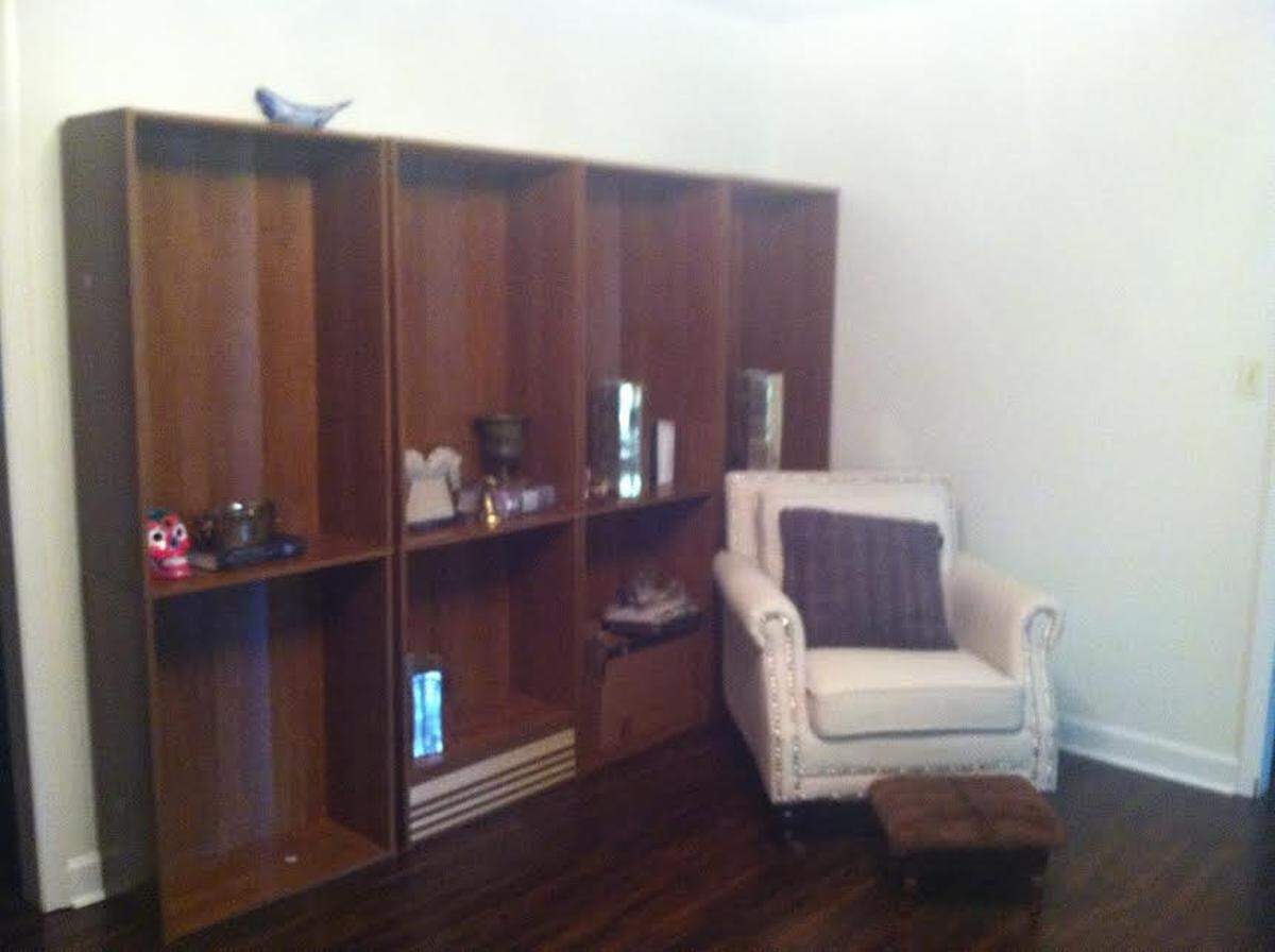 Bookshelves before