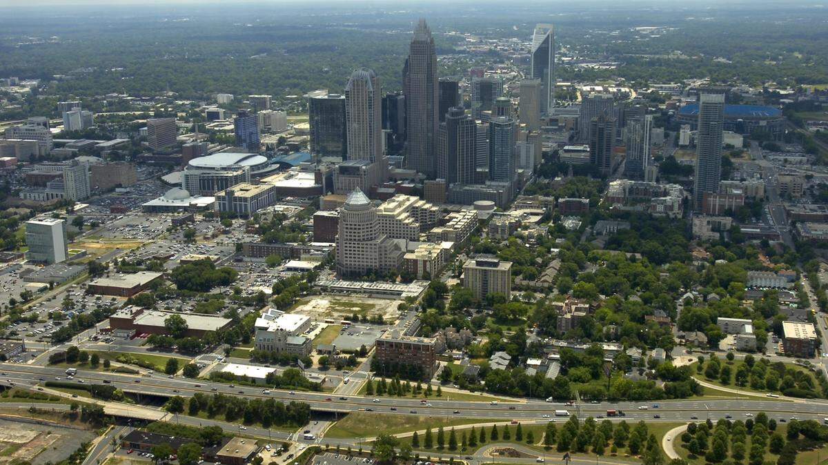 Uptown Charlotte, N.C. aerials taken June 8, 2012.____Davie Hinshaw - dhinshaw@charlotteobserver.com - from WCNC's AirStar 36