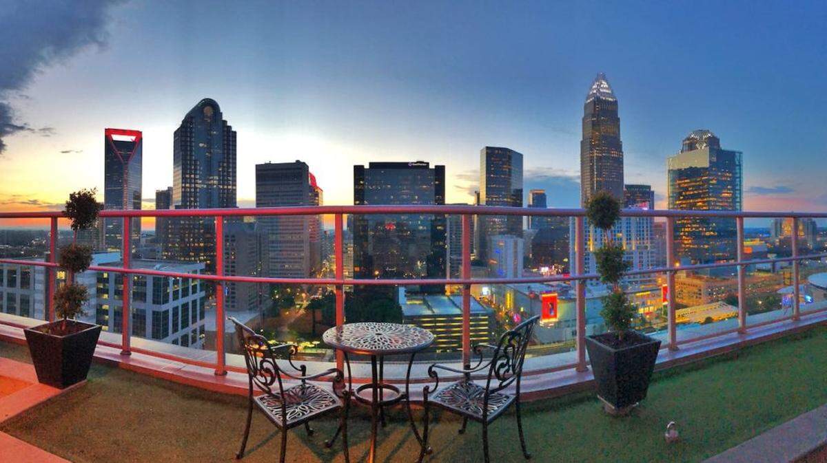 Fahrenheit offers outstanding views of Charlotte’s skyline.