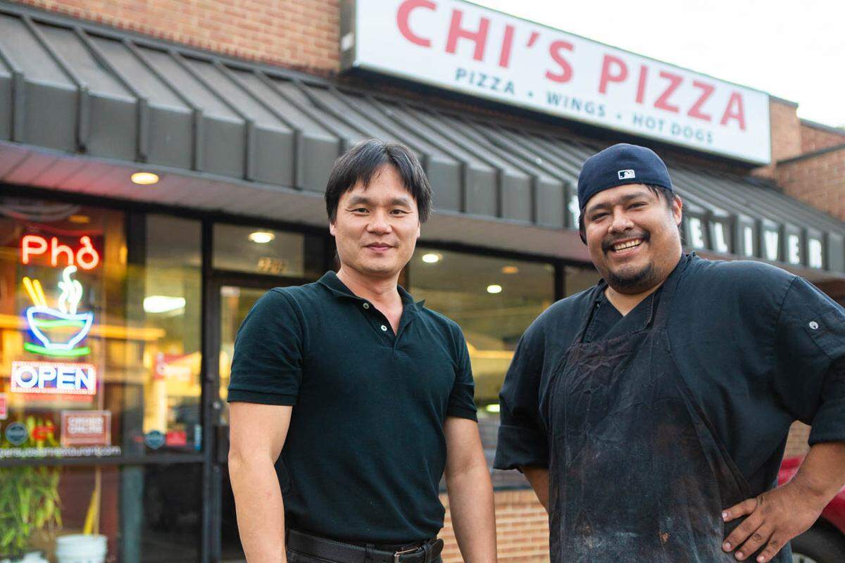 Photo by Alex Cason<br />Chi Zhang and Benjamin Gonzalez