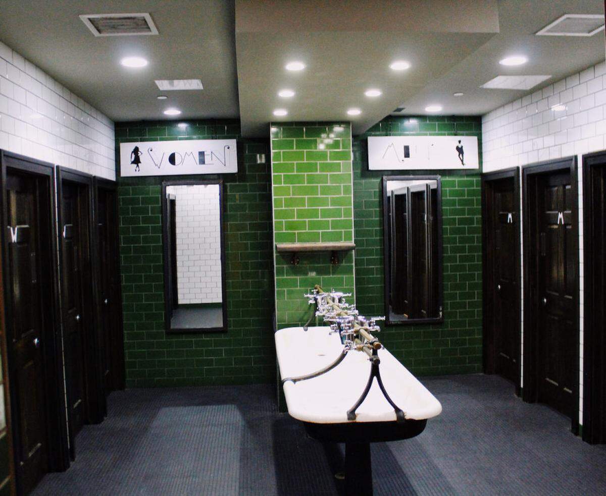 Courtesy of the Butcher and the Brewer<br>The restroom at the Butcher and the Brewer in Cleveland, Ohio.