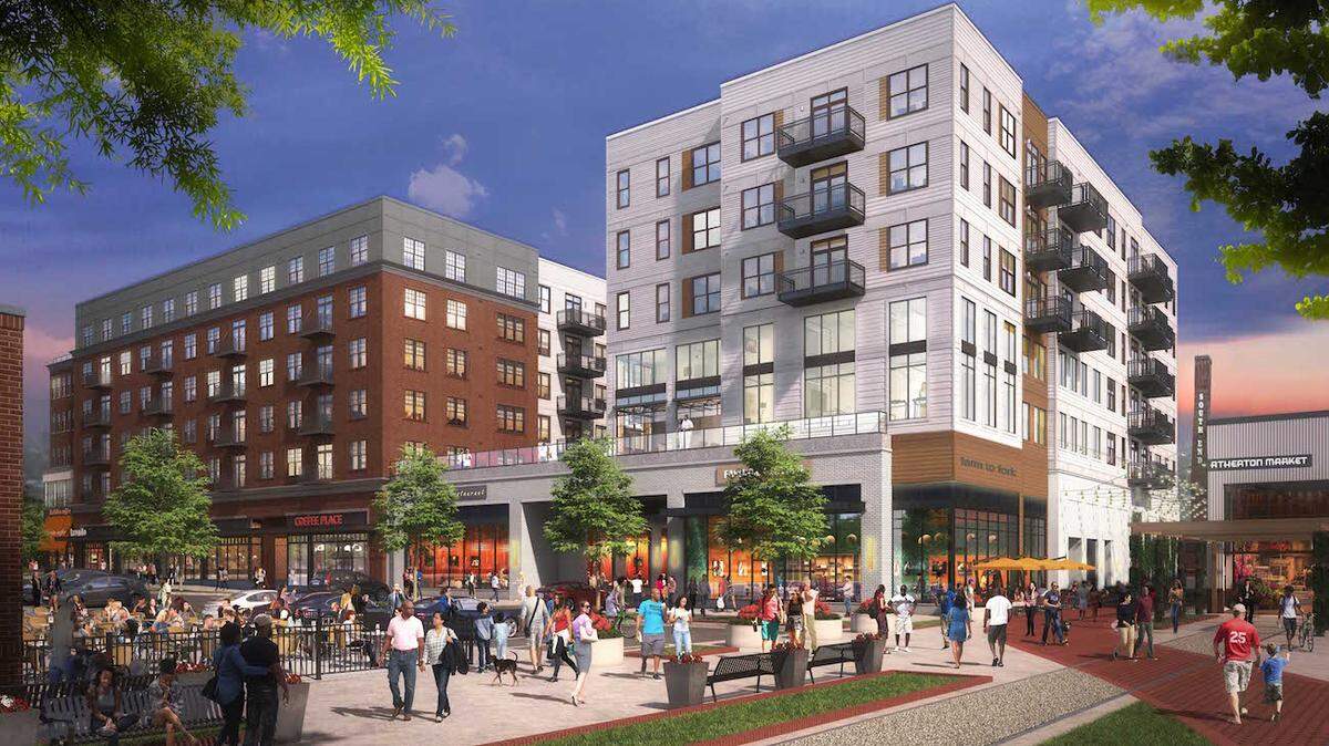 Courtesy of Novel<br>A rendering of Novel Atherton at Atherton Mills.