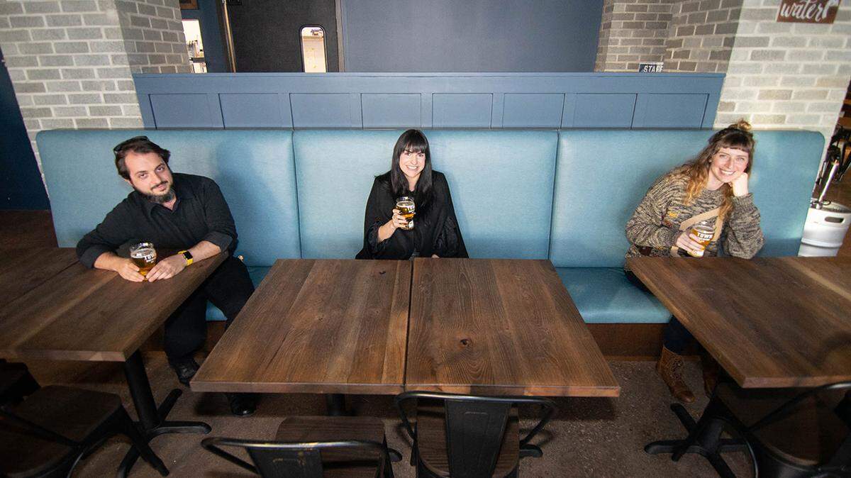 Photo by Alex Cason<br />#instabeerupCLT hosts Rémy Thurston, Corri Smith and Amy Herman