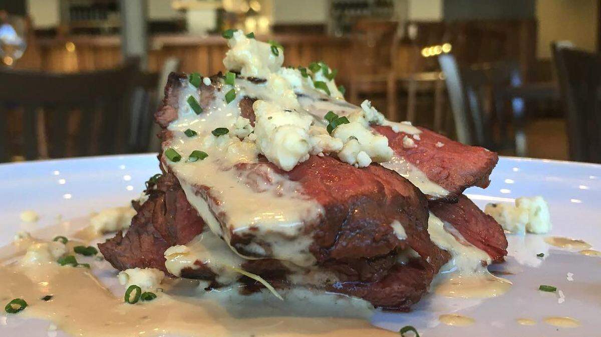 The Dunavant’s Butter-Seared Black Angus Steak with Gorgonzola Crema.