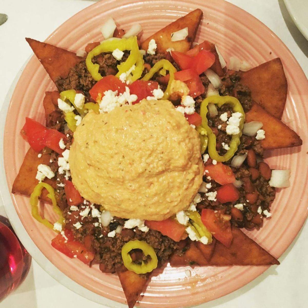Hummus nachos at Letty’s on Shamrock