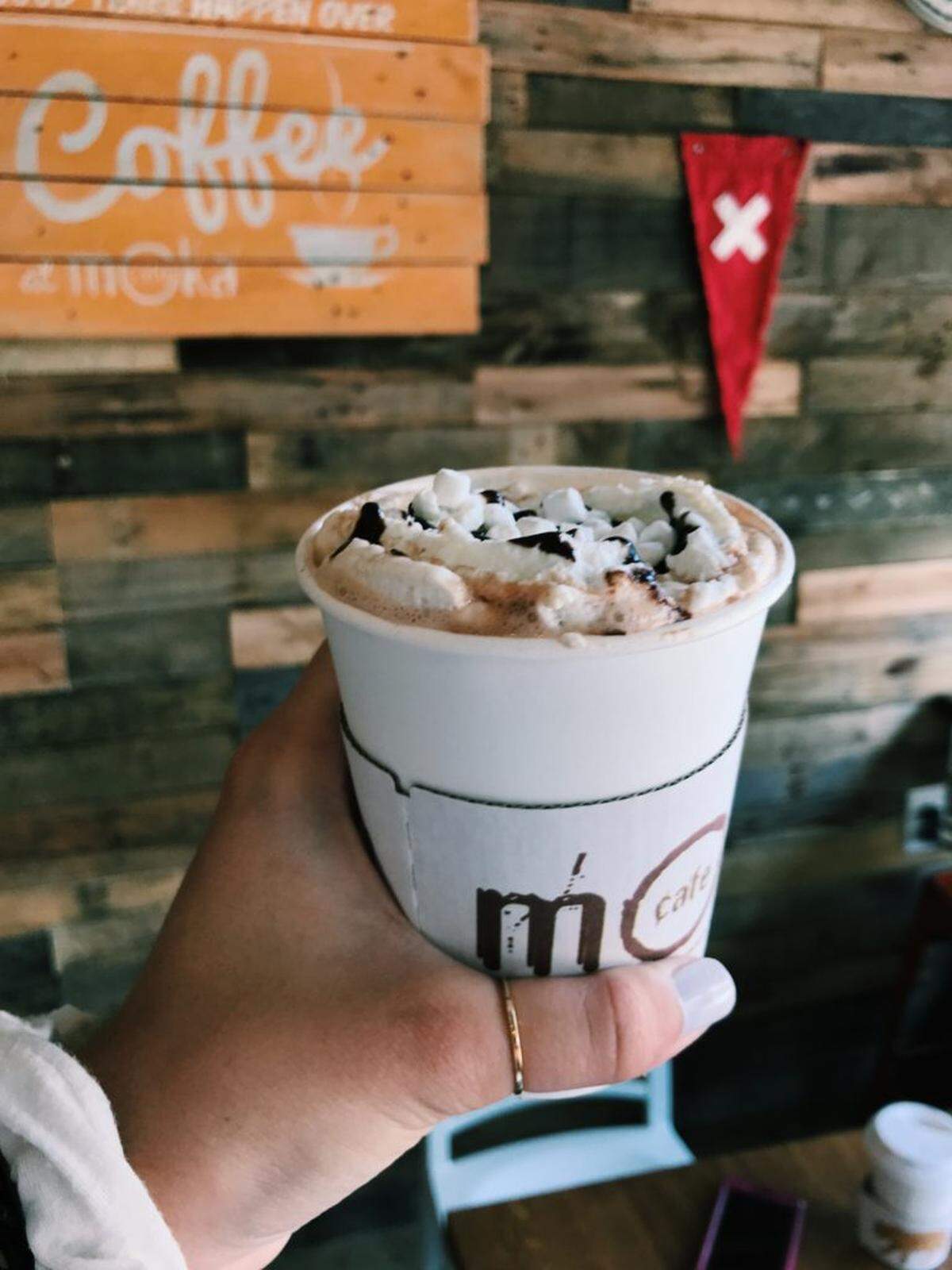 Hot Chocolate at Cafe Moka in south Charlotte. Photo by Taylor Buck