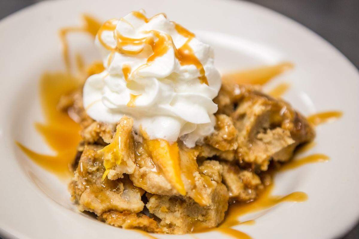 Bread pudding at Cajun Queen.