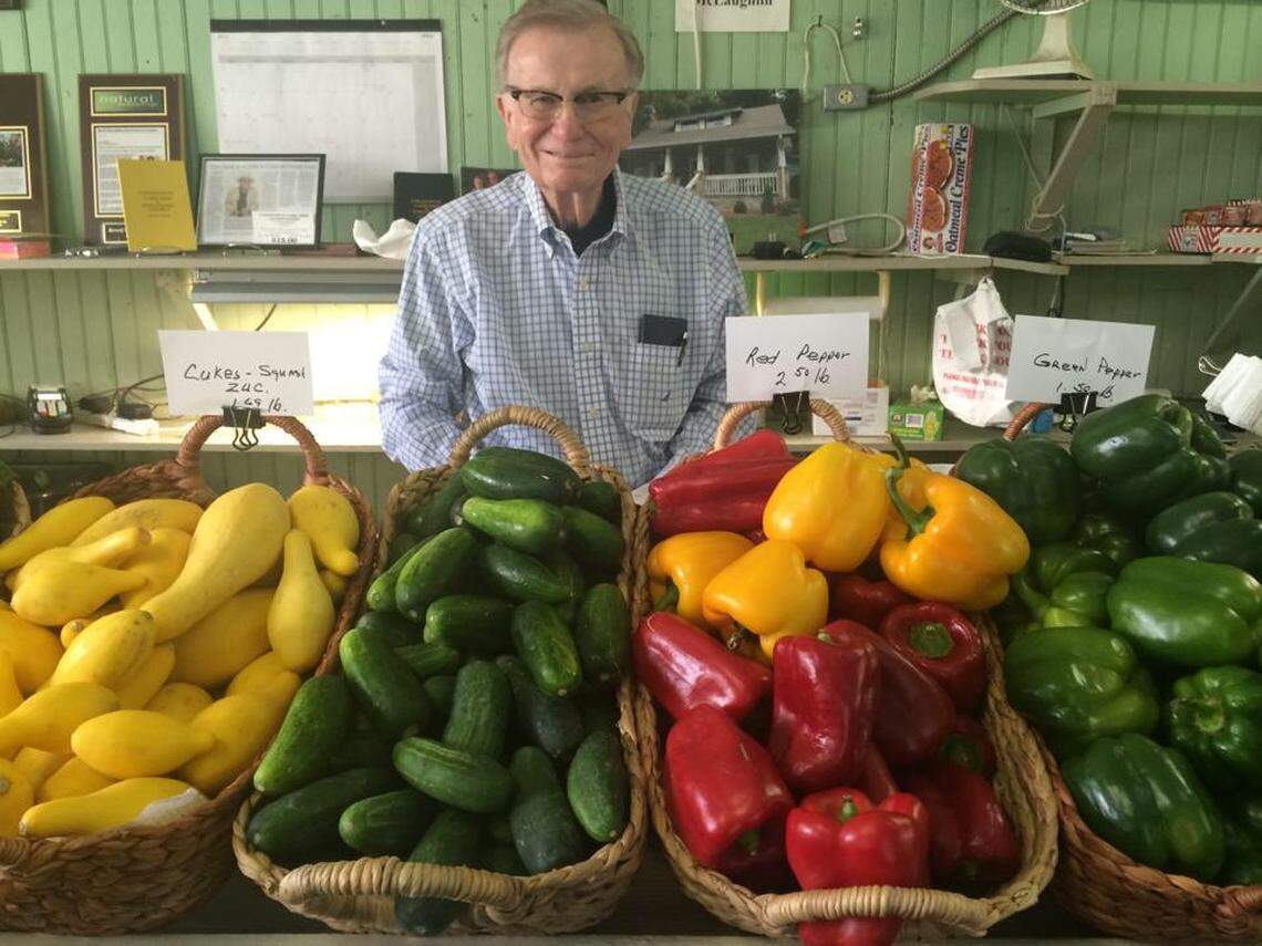Courtesy of the Mecklenburg County Market<br/>Farmer Dale McLaughlin and his family have been selling at the historic Mecklenburg County market since its inception in 1937.