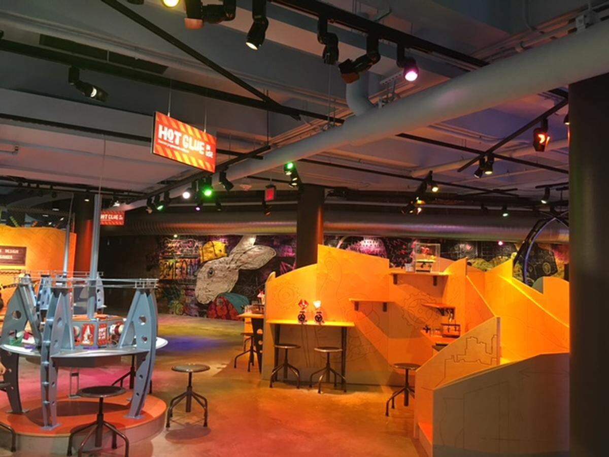 A glimpse of the "Think It Up" exhibit
