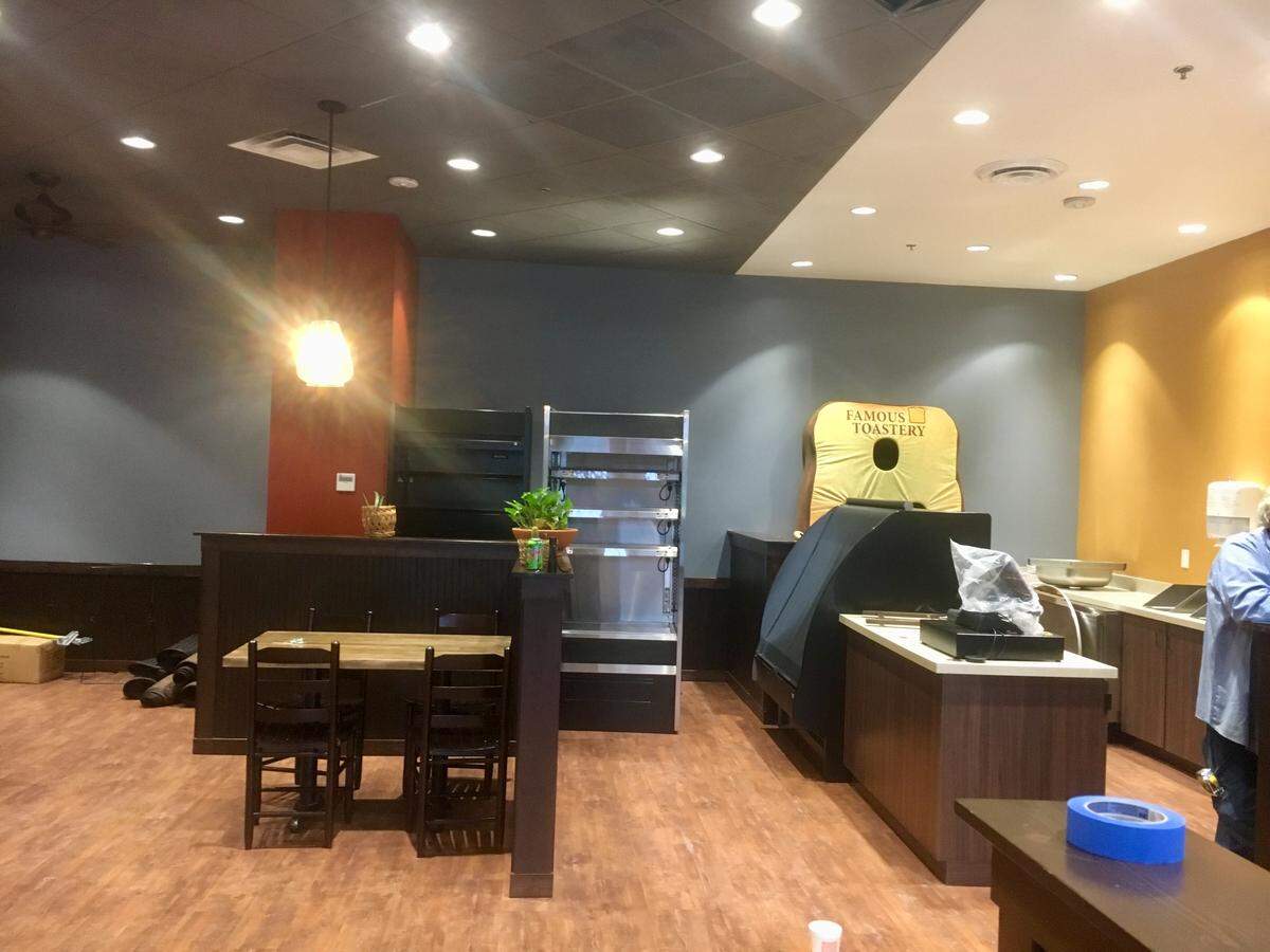 Famous Toastery's grab and go area