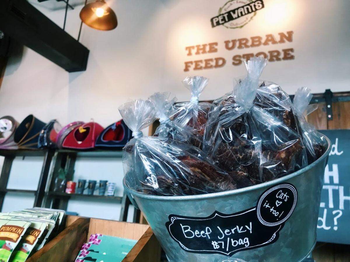 Beef Jerky Dog Treats at PetWants: Urban Feed Store. Photo by Chyna Blackmon