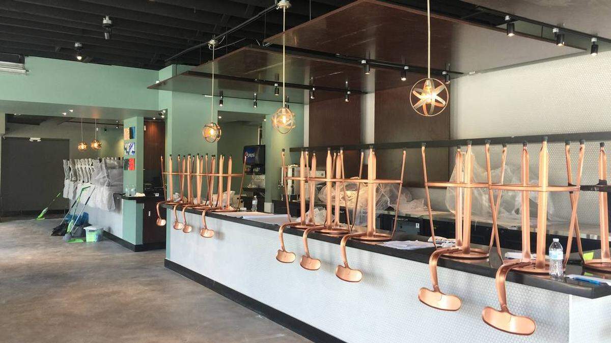 Yume Bistro, on South Mint Street, will have sushi and cocktail bars, along with tables. Photo by Kathleen Purvis
