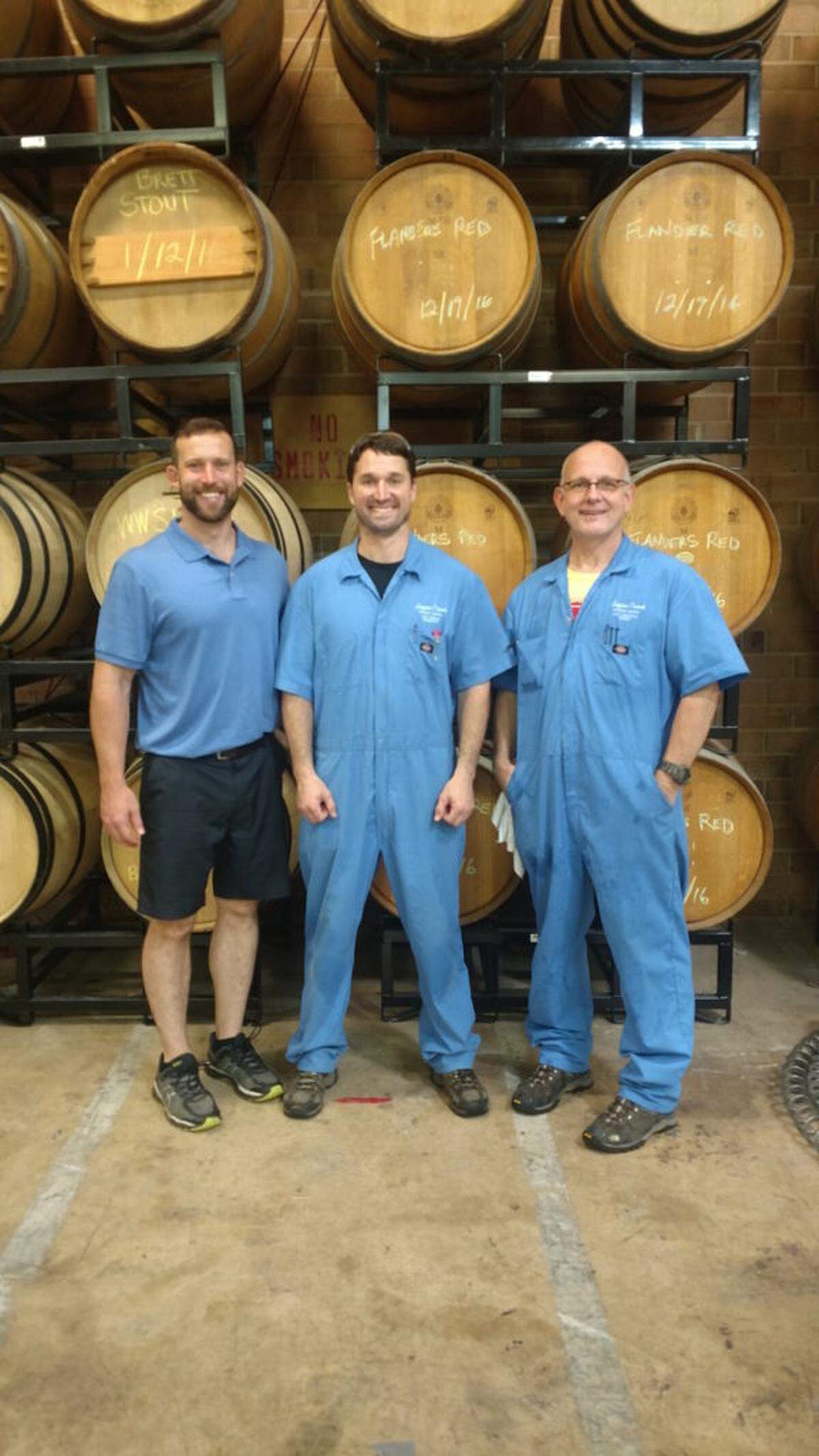 Sugar Creek brewers Joe Vogelbacher, Scott Cristoffel and Todd Franklin.