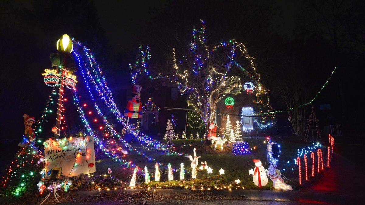 A home  decorated with christmas lights located at 6901 Brandenburg Ct. in Charlotte  on Dec. 08,2014,