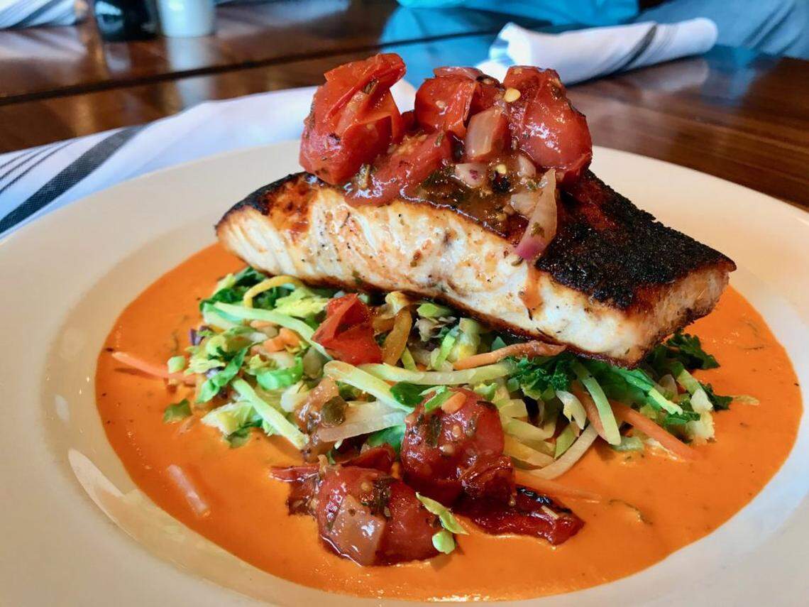 Photo by Jess Bentley<br>Salmon at Burtons.