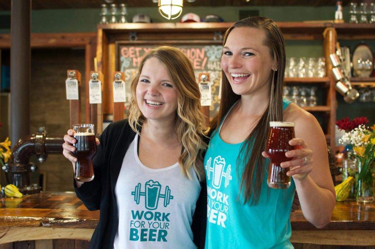 Work For Your Beer founders Alicia Thomas, left, and Melanie Fox. Photo courtesy of Work For Your Beer.
