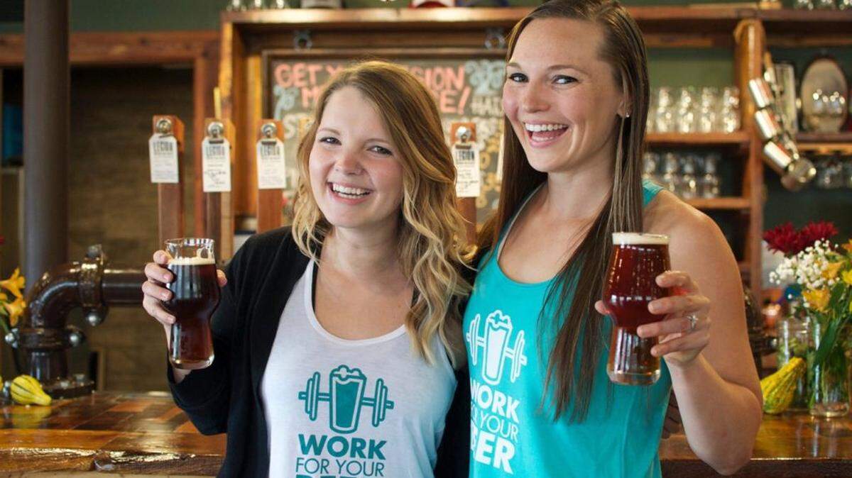 Work For Your Beer founders Alicia Thomas, left, and Melanie Fox. Photo courtesy of Work For Your Beer.