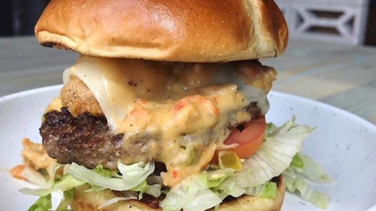 The Bayou Burger at The Waterman, courtesy of @watermanclt on Instagram