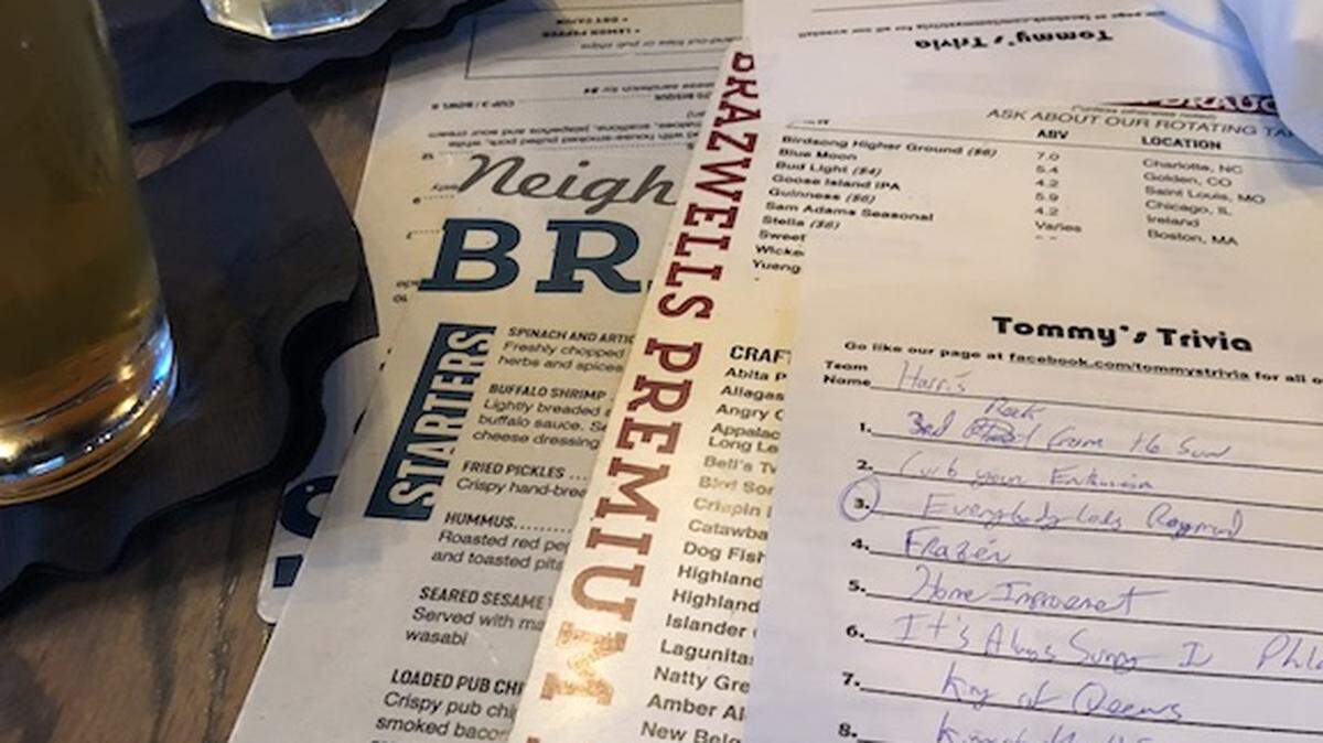 Brazwells trivia. Photo by Christy Core Harris.
